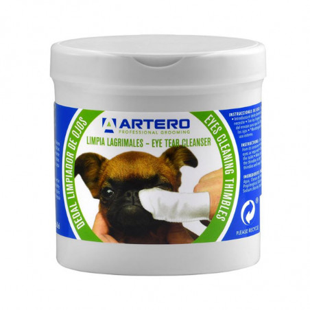 Artero Finger Cots Dips Limpadores Oculares para Cães e Gatos